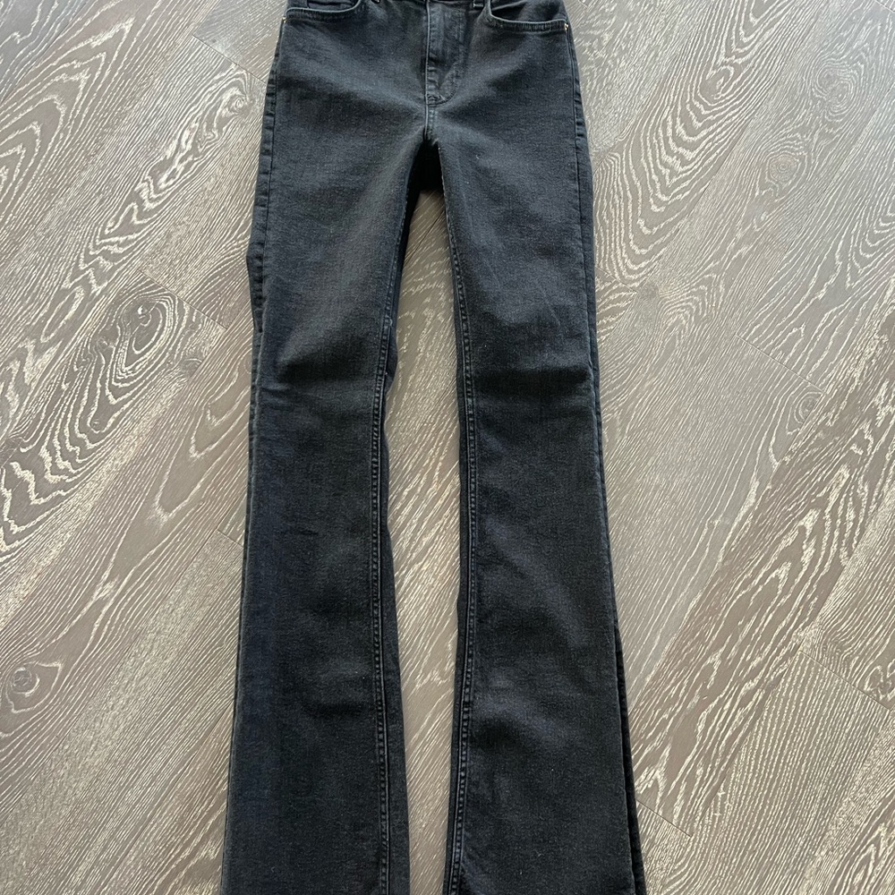 Zara Black Flare Wide Leg Jeans